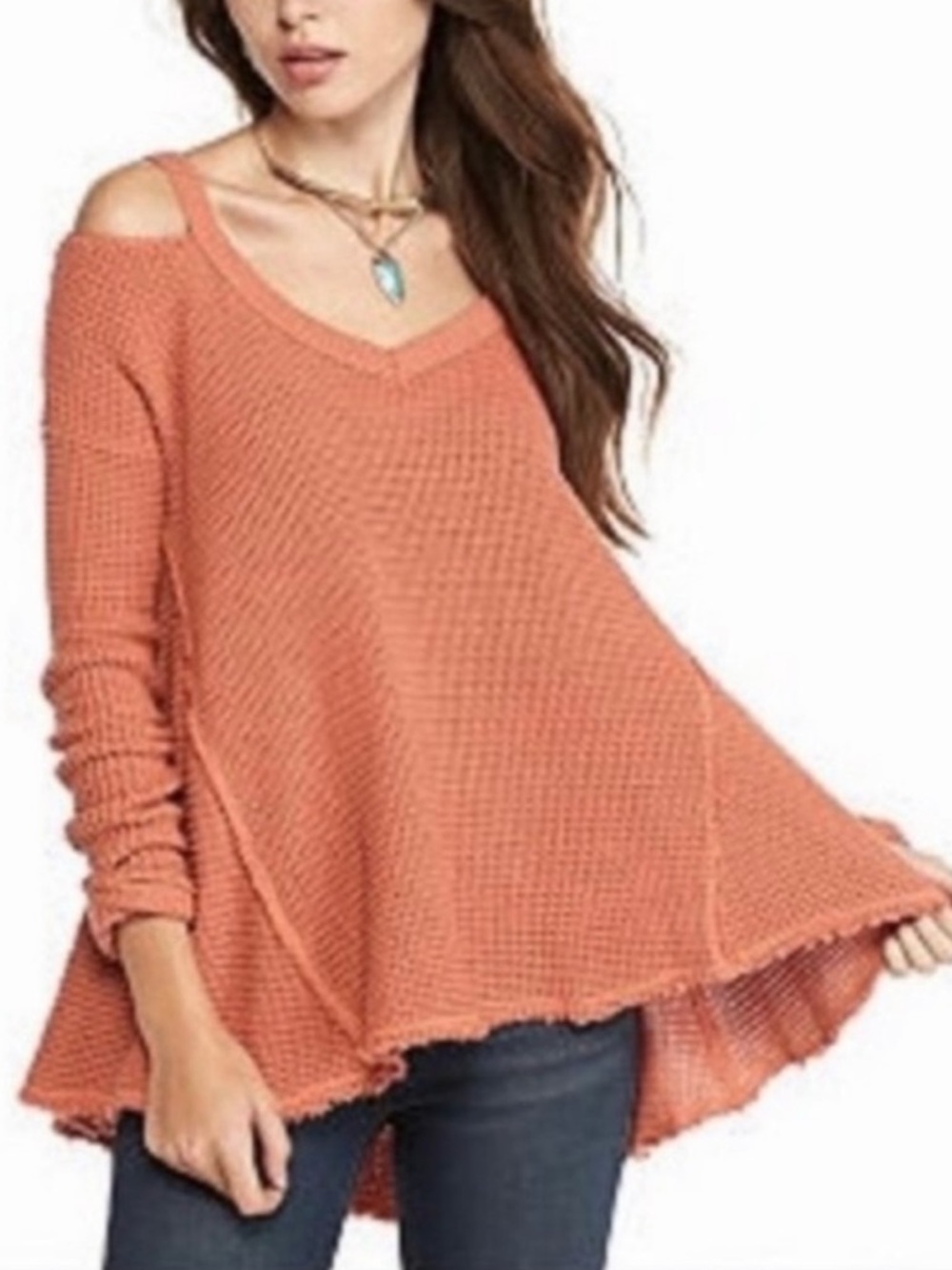 Free People Cold Shoulder Sweater